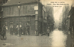 PARIS CRUE DE LA SEINE PLACE SAINT ANDRE DES ARTS - De Overstroming Van 1910