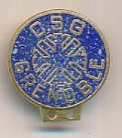 Broche Métallique Diamètre 18mm  " C.S.G. Grenoble " - Broschen