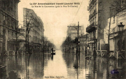 PARIS INONDE LA RUE DE LA CONVENTION - Paris Flood, 1910