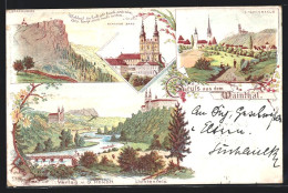 Lithographie Staffelstein, Schloss Banz, Bamberg Und Lichtenfels  - Staffelstein