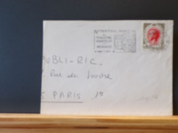 104/836 FRAGMENT DE LETTRE  MONACO FLAMME  1969 - Theatre