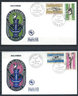 Polynésie - 2 FDC 15/12/1966 - 2éme Jeux Du Pacifique Sud - 1960-1969