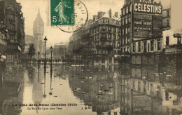 PARIS CRUE DE LA SEINE LA RUE DE LYON SOUS L'EAU - Paris Flood, 1910