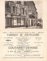 63 Thiers Fabrique De Coutellerie Coutaret Denise 5 Rue De Lyon CPA - Thiers