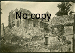 PHOTO FRANCAISE - LOT DE 2 PHOTOS EGLISE ET PONT A MISSY SUR AISNE PRES DE BILLY SUR AISNE - SOISSONS GUERRE 1914 - 1918 - Guerra, Militari