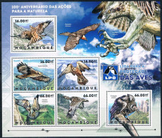 Bloc Sheet Oiseaux Rapaces Aigles Birds Of Prey Eagles Raptors   Neuf  MNH **  Mocambique Mozambique 2012 - Arends & Roofvogels