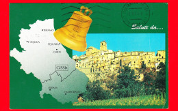 ITALIA - Abruzzo - Cartolina Viaggiata Nel 1993 - Gissi (Chieti) - Saluti Da ... - Pubblicità - Italsonor - Campana - Andere & Zonder Classificatie