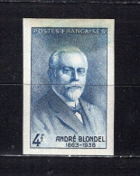 Timbre Non Dentelé André Blondel 1942 N°551 Neuf* Grosse Charnière Mauvais état  // B 62 - Nuevos