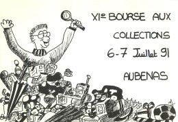 07 AUBENAS  BOURSE AUX COLLECTIONS 1991 - Aubenas