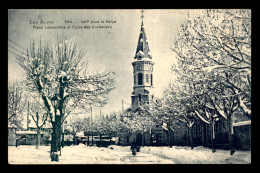 05 - GAP - PLACE LADOUCETTE ET EGLISE DES CORDELIERS SOUS LA NEIGE - Gap