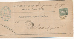 1877 SAVIGNANO DI ROMAGNA DC SARDO ITALIANO  + TIMBRO ARALDICO - Poststempel