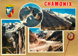 74 CHAMONIX MONT BLANC MULTIVUES BLASON - Chamonix-Mont-Blanc