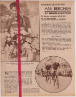 Koers Wielrennen GP Berchem , Winnaar Fons Schepers - Orig. Knipsel Coupure Tijdschrift Magazine - 1934 - Unclassified