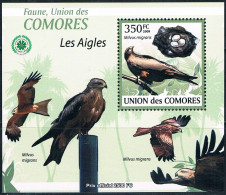 Bloc Sheet Oiseaux Rapaces Aigles Birds Of Prey Eagles Raptors   Neuf  MNH ** Comores Comores 2009 - Arends & Roofvogels