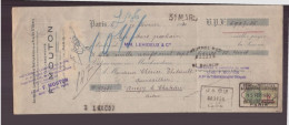 CHEQUE ETABLISSEMENT MOUTON A PARIS 1930 ACIERIES LAMINOIS & TREFILERIES - Cheques & Traverler's Cheques