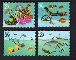 2036967206 1994 SCOTT 2863 2866 (XX) POSTFRIS MINT NEVER HINGED- FAUNA - WONDERS OF THE SEA - - Ongebruikt