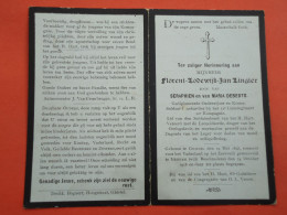 Oorlogsslachtoffer: Florent Lingier  Geboren Te Ghistel 1895 Gesneuveld  Te Iseghem 1918   (2scans) - Religión & Esoterismo