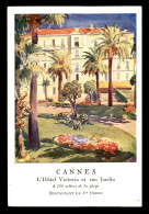 06 - CANNES - HOTEL-RESTAURANT VICTORIA - CARTE ILLUSTREE - Cannes