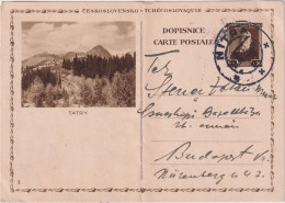 * CZECHOSLOVAKIA > 1935 POSTAL HISTORY > Stationary Card From Nitra To Budapest, Hungary - Cartas & Documentos