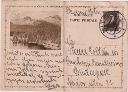 * CZECHOSLOVAKIA > 1936 POSTAL HISTORY > Stationary Card From Nitra To Budapest, Hungary - Brieven En Documenten