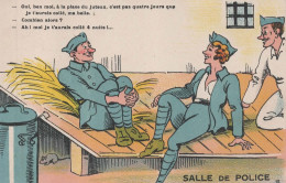 CPA  HUMOUR - Salle De Police - Militaire Homme Et Femme - N°18 - Edit. Nozais, Nantes - Humor