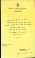 32 - MENU - INGENIEURS A.M. CHALONS 20  - ANNECY Le 15 Juin 1972 - HÔTEL DESTRESOMS DE LA FORÊT - LAC D'ANNECY - Menú