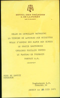 32 - MENU - INGENIEURS A.M. CHALONS 20  - ANNECY Le 15 Juin 1972 - HÔTEL DESTRESOMS DE LA FORÊT - LAC D'ANNECY - Menus