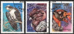 Tanzania 1994 - Mi 1856/57 & 59 - YT 1649/50 & 52 ( Birds Of Prey ) - Águilas & Aves De Presa