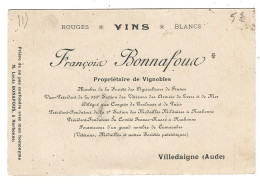 - Vins François Bonnafous Villedaigne (Aude ) - Autres & Non Classés