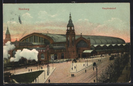 AK Hamburg-St.Georg, Hauptbahnhof Mit Strassenbahn  - Mitte