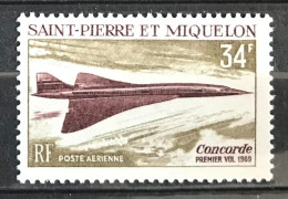 Timbre Neuf* Poste Aérienne Saint Pierre Et Miquelon 1969 Yt N° 43 - Neufs