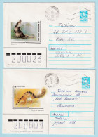 USSR 1988.0906. Protected Animals. Prestamped Covers (2), Used - 1980-91
