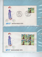 Iles  Feroe -1979 - 7  FDC -   Dessins D'Enfants  Annee Internationale  - - Féroé (Iles)