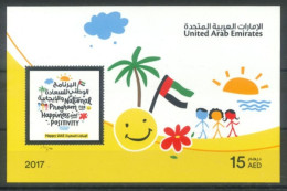 UNITED ARAB EMIRATES - 2017 - SOUVENERE SHEET OF NATIONAL PROGRAM FOR HAPPINESS & POSITIVITY, UMM(**). - Verenigde Arabische Emiraten