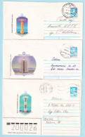 USSR 1988.1124-1221. Lighthouses. Prestamped Covers (3), Used - 1980-91