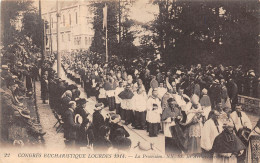 65-LOURDES- CONGRES EUCHARISTIQUE LOURDES 1914 LA PROCESSION N.N SS. LES ARCHEVÊQUES ET EVEQUES - Lourdes