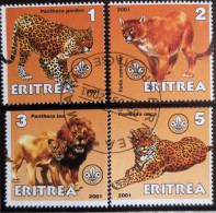 Eritrea 2001 Scouting Wildkatzen 4v ° Gestempelt - Erythrée