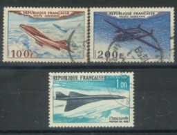 FRANCE - 1954/69- AIR PLANES STAMPS SET OF 3, USED - Oblitérés