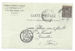 Carte Postale à Entête A. Popineau & Cie, Outillage De L'entreprise Et De L'industrie, à Paris  (A17p94) - Briefe U. Dokumente