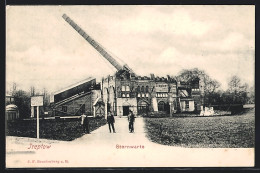 AK Treptow, Besucher Vor Der Sternwarte  - Treptow