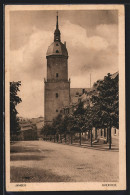 AK Annaberg / Buchholz, Annenkirche Mit Strassenpartie  - Annaberg-Buchholz