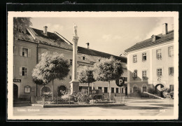 AK Lienz, Ortspartie Mit Säule  - Andere & Zonder Classificatie