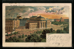 Lithographie Wien, Hofburgtheater  - Sonstige & Ohne Zuordnung