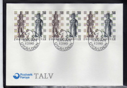 Iles  Feroe -1983  - 4  FDC -  Piece De Jeux D'Echecs - Faroe Islands