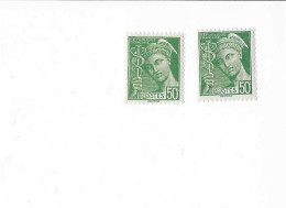 414 B Impression Défectueuse - 1 Normal Papier Carton RARE - Unused Stamps