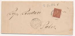 1892 GAGLIANO DEL CAPO CERCHIO GRANDE SU CIRCOLARE COMITATO X MONUMENTO A LIBORIO ROMANO - Storia Postale