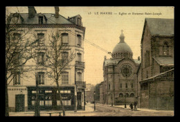 76 - LE HAVRE - EGLISE ET EXTERNAT ST-JOSEPH - CARTE TOILEE ET COLORISEE - Altri & Non Classificati