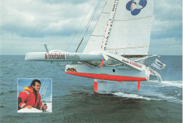 & Sport Voile Marc Guillemot Skipper Du Trimaran Biscuits La Trinitaine CPM - Sailing