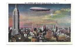 UNITED STATES OF AMERICA USA - NEW YORK EMPIRE STATE BUILDING - USS LOS ANGELES ZEPPELIN AVIATION - Dirigeables