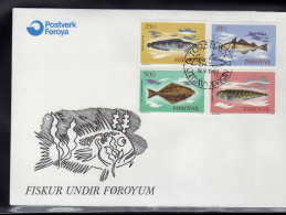 Iles  Feroe -1983  - 9   FDC -     Faune Marine - Poissons - Faroe Islands